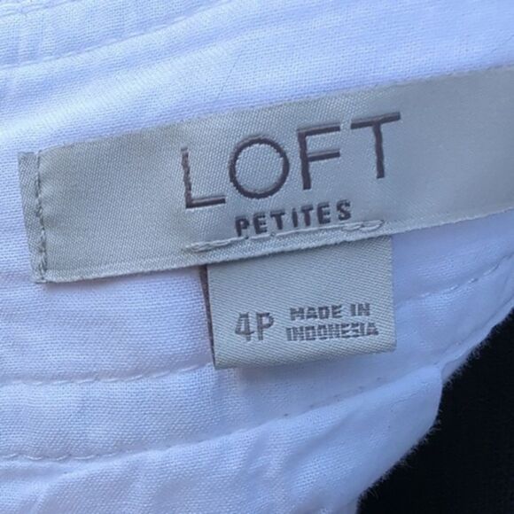 Anne Taylor Loft Women's A Line Skirt Cream Multicolor Stripes Like‎ new 4P - Picture 6 of 9